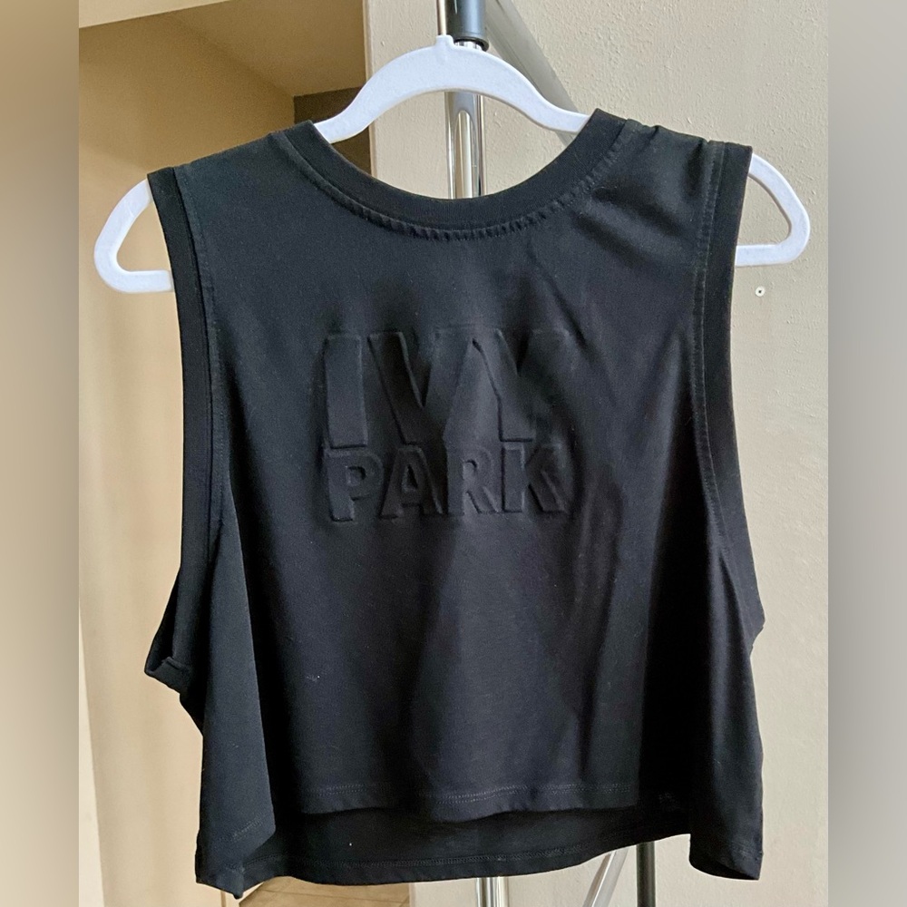 IVY PARK Black Logo Crop Top
